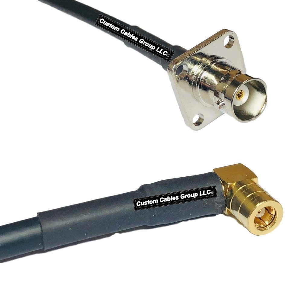 10 feet RFC240 KSR240 BNC Flange Female to SMB Female Angle RF Pigtail Coaxial Cable