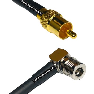10 feet RFC240 KSR240 RCA Male to QMA Male Angle RF Pigtail Coaxial Cable
