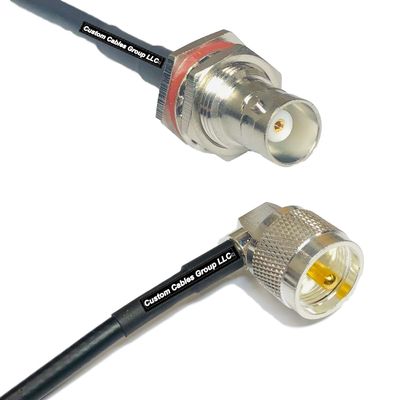 25 feet RFC240 KSR240 BNC Female Big Bulkhead to UHF Male Angle RF Pigtail Coaxial Cable