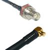 10 feet RFC240 KSR240 BNC Female Big Bulkhead to MCX Male Angle RF Pigtail Coaxial Cable view 1