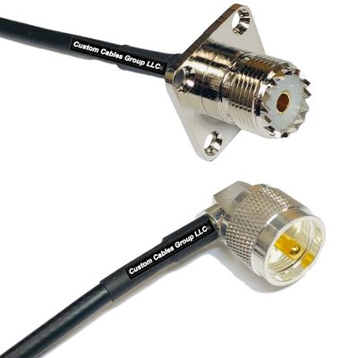 10 feet RFC240 KSR240 UHF Female Flange to UHF Male Angle RF Pigtail Coaxial Cable