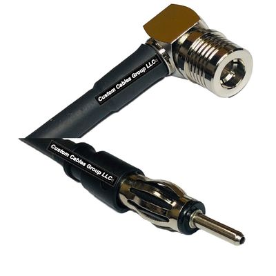 10 feet RFC240 KSR240 QMA Male Angle to AM/FM Male RF Pigtail Coaxial Cable
