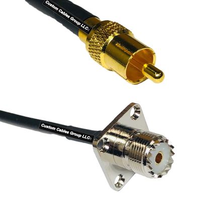 10 feet RFC240 KSR240 RCA Male to UHF Female Flange RF Pigtail Coaxial Cable