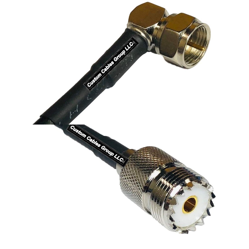 10 feet RFC240 KSR240 F Male Angle to SO239 UHF Female RF Pigtail Coaxial Cable