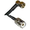 10 feet RFC240 KSR240 F Male Angle to SO239 UHF Female RF Pigtail Coaxial Cable view 1