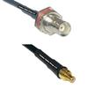 10 feet RFC240 KSR240 BNC Female Big Bulkhead to MCX Male RF Pigtail Coaxial Cable view 1