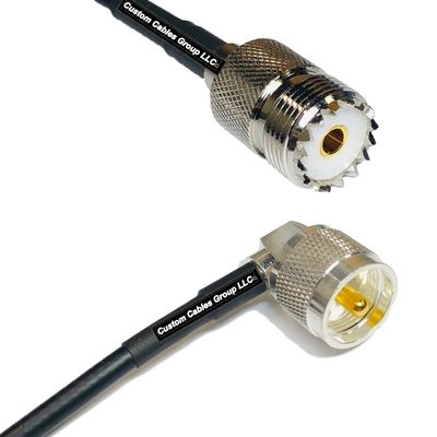 50 feet RFC240 KSR240 SO239 UHF Female to UHF Male Angle RF Pigtail Coaxial Cable