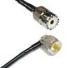 50 feet RFC240 KSR240 SO239 UHF Female to UHF Male Angle RF Pigtail Coaxial Cable view 1