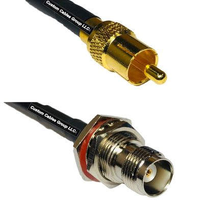25 feet RFC240 KSR240 RCA Male to TNC Female Bulkhead RF Pigtail Coaxial Cable