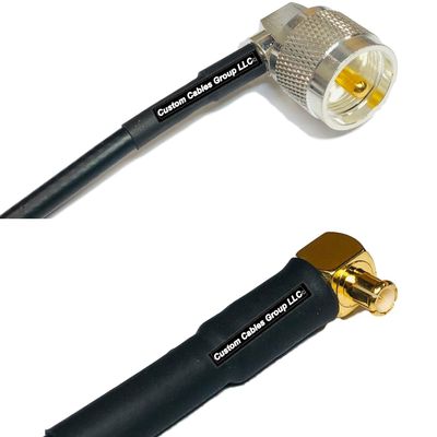 25 feet RFC240 KSR240 UHF Male Angle to MCX Male Angle RF Pigtail Coaxial Cable
