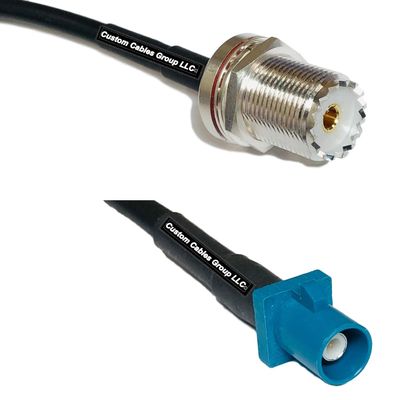 25 feet RFC240 KSR240 UHF Female Bulkhead to Fakra Z Male RF Pigtail Coaxial Cable