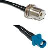 25 feet RFC240 KSR240 UHF Female Bulkhead to Fakra Z Male RF Pigtail Coaxial Cable view 1