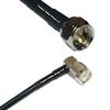 10 feet RFC240 KSR240 F Male to TNC Male Angle RF Pigtail Coaxial Cable view 1