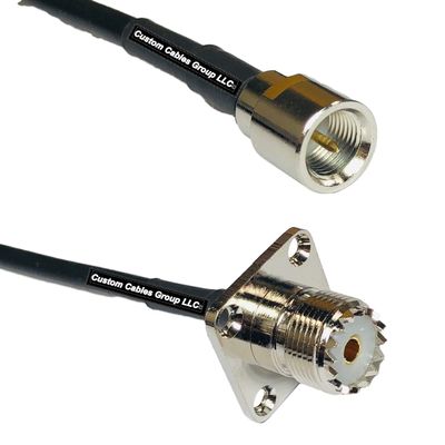 25 feet RFC240 KSR240 FME Male to UHF Female Flange RF Pigtail Coaxial Cable
