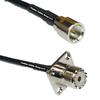 25 feet RFC240 KSR240 FME Male to UHF Female Flange RF Pigtail Coaxial Cable view 1