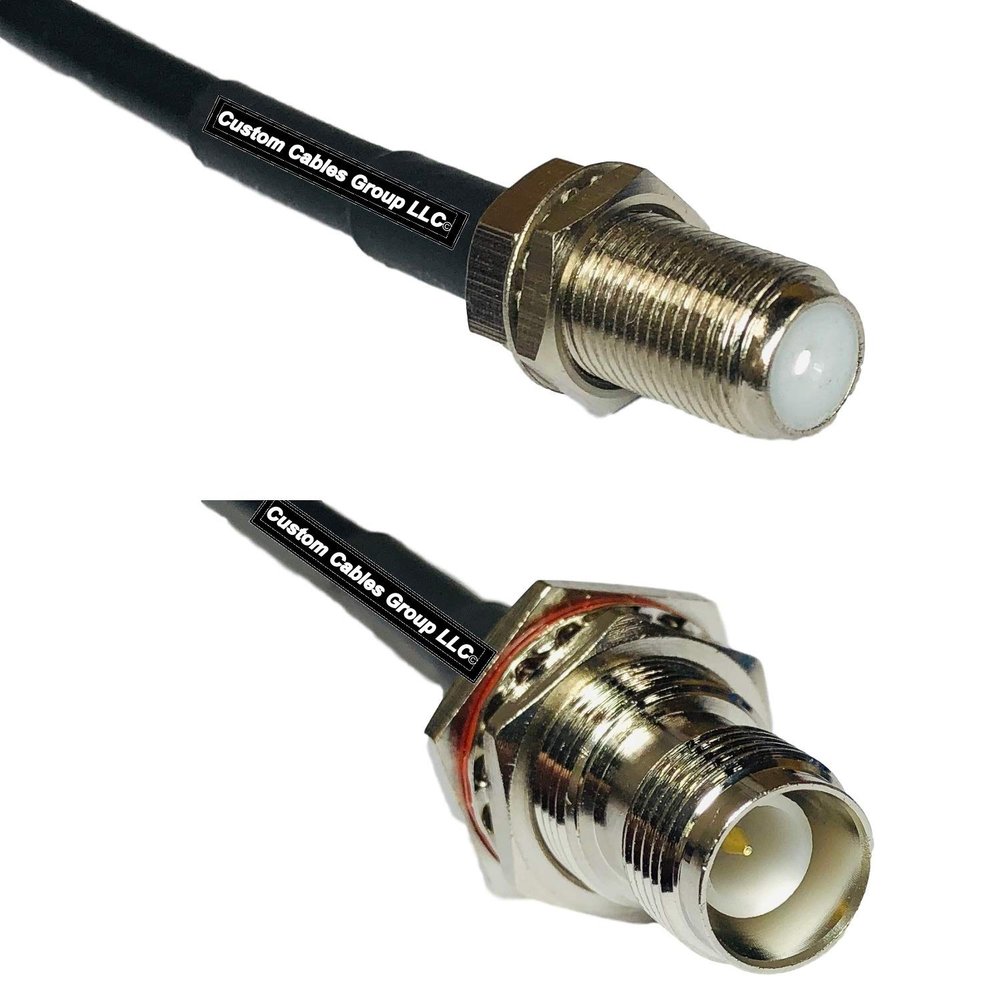 10 feet RFC240 KSR240 F Female to RP-TNC Female Bulkhead RF Pigtail Coaxial Cable