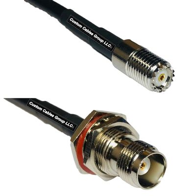 10 feet RFC240 KSR240 Mini UHF Female to TNC Female Bulkhead RF Pigtail Coaxial Cable