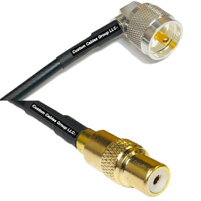 25 feet RFC240 KSR240 UHF Male Angle to RCA Female RF Pigtail Coaxial Cable