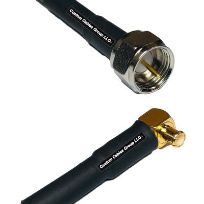 10 feet RFC240 KSR240 F Male to MCX Male Angle RF Pigtail Coaxial Cable