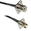 25 feet RFC240 KSR240 UHF Female Flange to BNC Flange Female RF Pigtail Coaxial Cable view 1