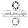 Pelco IME238-1IRS Sarix Enhanced Environmental 2MP IR WDR PoE Network Dome Camera with 2.8~8 mm varifocal Lens, RJ45 Connection. view 2