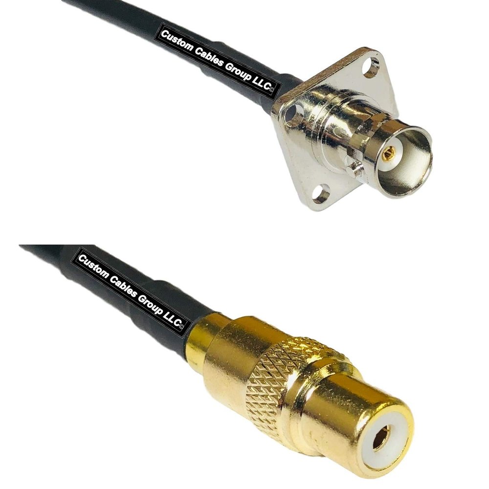 10 feet RFC240 KSR240 BNC Flange Female to RCA Female RF Pigtail Coaxial Cable