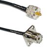 10 feet RFC240 KSR240 PL259 UHF Male to UHF Female Flange RF Pigtail Coaxial Cable view 1