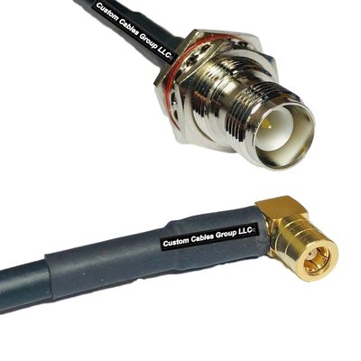 10 feet RFC240 KSR240 RP-TNC Female Bulkhead to SMB Female Angle RF Pigtail Coaxial Cable