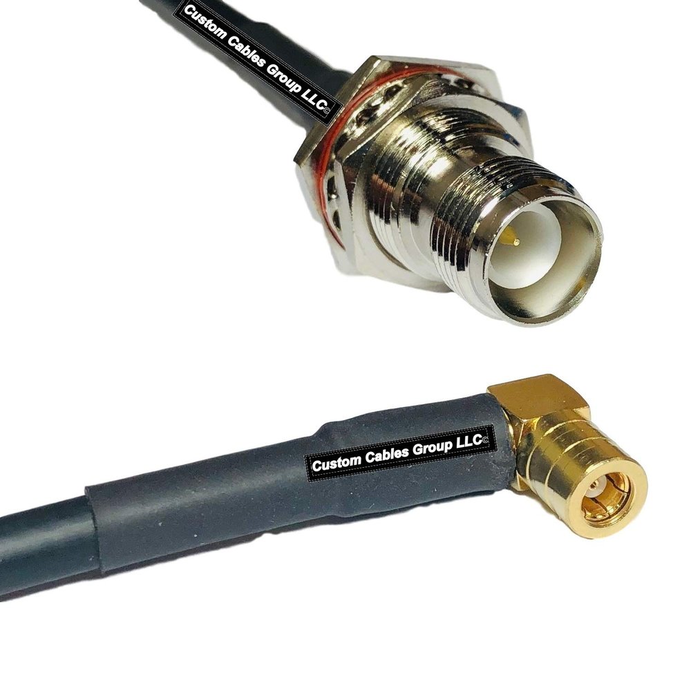 10 feet RFC240 KSR240 RP-TNC Female Bulkhead to SMB Female Angle RF Pigtail Coaxial Cable