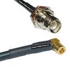 10 feet RFC240 KSR240 RP-TNC Female Bulkhead to SMB Female Angle RF Pigtail Coaxial Cable view 1