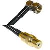 10 feet RFC240 KSR240 F Male Angle to RCA Female RF Pigtail Coaxial Cable view 1