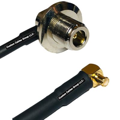 10 feet RFC240 KSR240 N Female Bulkhead Angle to MCX Male Angle RF Pigtail Coaxial Cable
