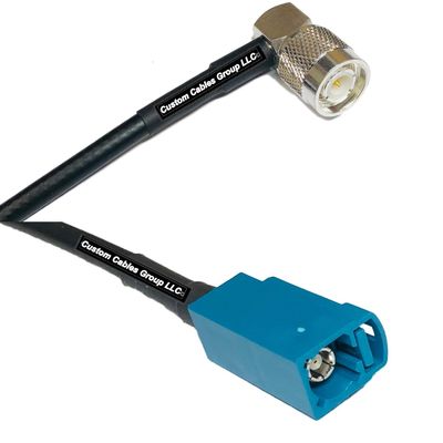 50 feet RFC240 KSR240 TNC Male Angle to Fakra Z Female RF Pigtail Coaxial Cable