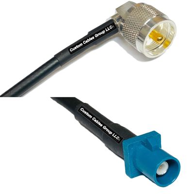 50 feet RFC240 KSR240 UHF Male Angle to Fakra Z Male RF Pigtail Coaxial Cable