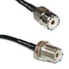 50 feet RFC240 KSR240 SO239 UHF Female to UHF Female Bulkhead RF Pigtail Coaxial Cable view 1
