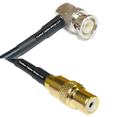 25 feet RFC240 KSR240 BNC Male Angle to RCA Female RF Pigtail Coaxial Cable