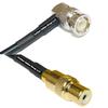 25 feet RFC240 KSR240 BNC Male Angle to RCA Female RF Pigtail Coaxial Cable view 1