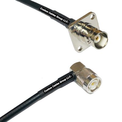 10 feet RFC240 KSR240 BNC Flange Female to TNC Male Angle RF Pigtail Coaxial Cable