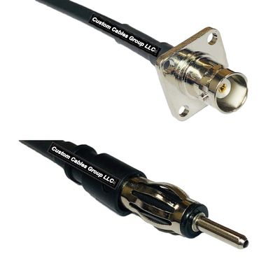 10 feet RFC240 KSR240 BNC Flange Female to AM/FM Male RF Pigtail Coaxial Cable