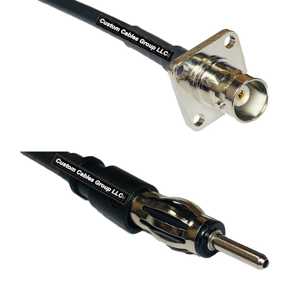 10 feet RFC240 KSR240 BNC Flange Female to AM/FM Male RF Pigtail Coaxial Cable