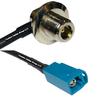 10 feet RFC240 KSR240 N Female Bulkhead Angle to Fakra Z Female RF Pigtail Coaxial Cable view 1