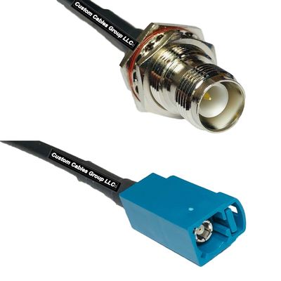 10 feet RFC240 KSR240 RP-TNC Female Bulkhead to Fakra Z Female RF Pigtail Coaxial Cable
