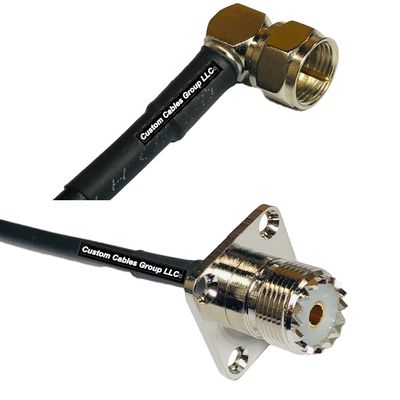 10 feet RFC240 KSR240 F Male Angle to UHF Female Flange RF Pigtail Coaxial Cable