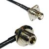 10 feet RFC240 KSR240 BNC Flange Female to N Female Bulkhead Angle RF Pigtail Coaxial Cable view 1