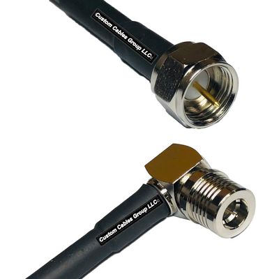 10 feet RFC240 KSR240 F Male to QMA Male Angle RF Pigtail Coaxial Cable