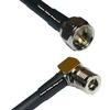 10 feet RFC240 KSR240 F Male to QMA Male Angle RF Pigtail Coaxial Cable view 1