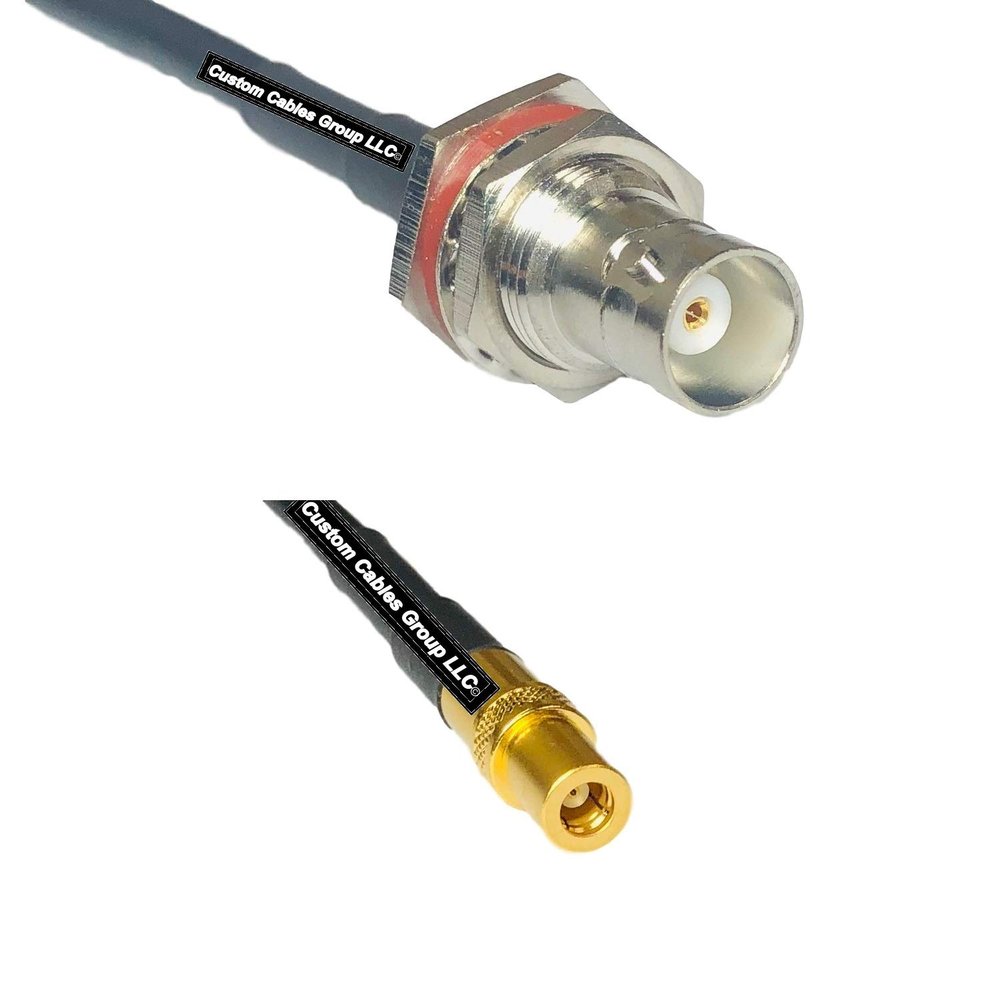 50 feet RFC240 KSR240 BNC Female Big Bulkhead to SMB Female RF Pigtail Coaxial Cable