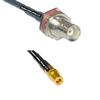 50 feet RFC240 KSR240 BNC Female Big Bulkhead to SMB Female RF Pigtail Coaxial Cable view 1