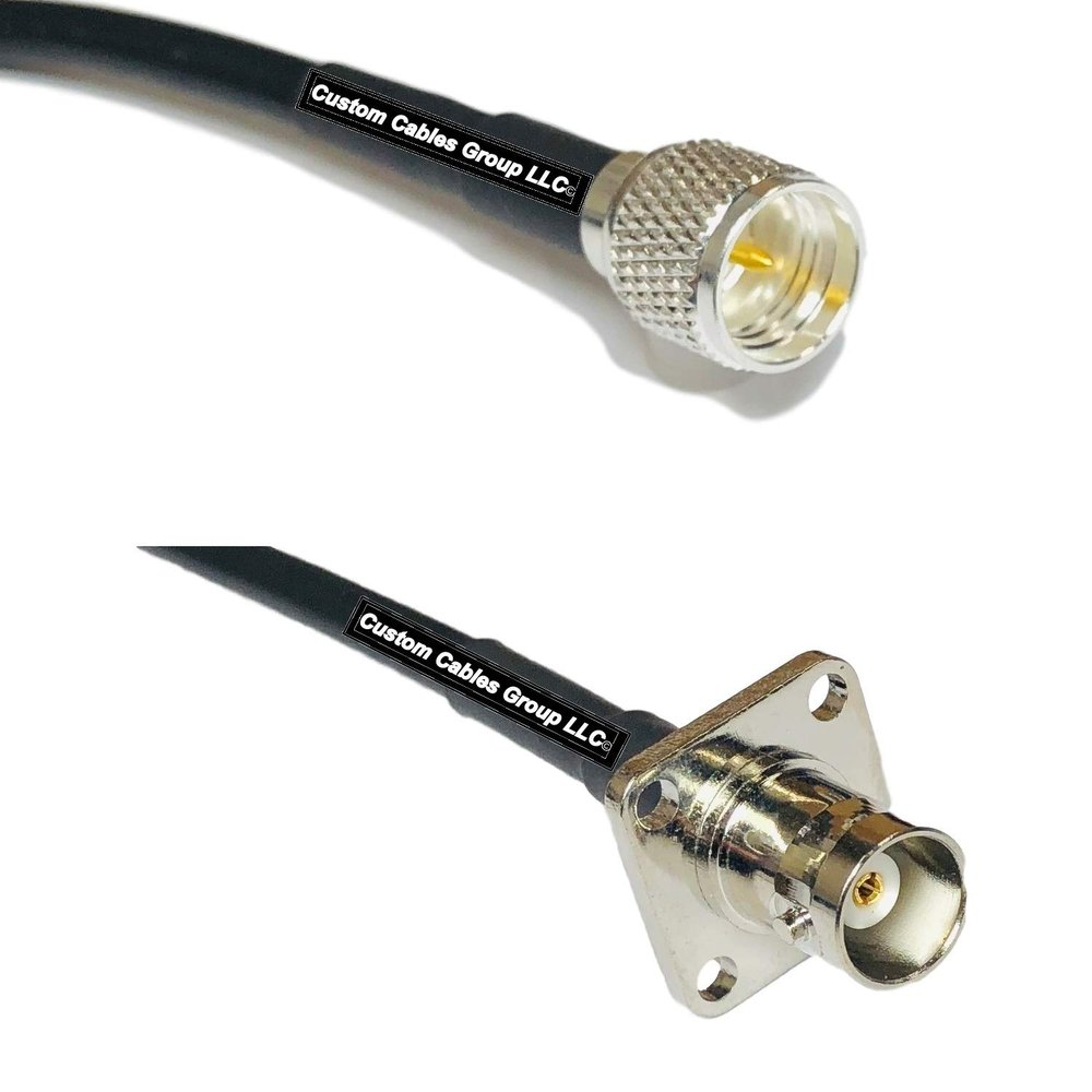 25 feet RFC240 KSR240 Mini UHF Male to BNC Flange Female RF Pigtail Coaxial Cable