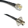 25 feet RFC240 KSR240 Mini UHF Male to BNC Flange Female RF Pigtail Coaxial Cable view 1